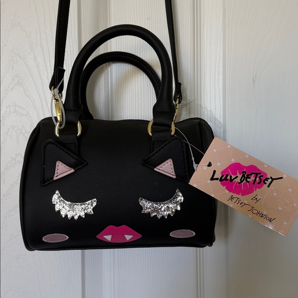 🆕 BETSEY JOHNSON Luv Betsey Harley Crossbody Bag Black Cat NWT - Picture 16 of 16